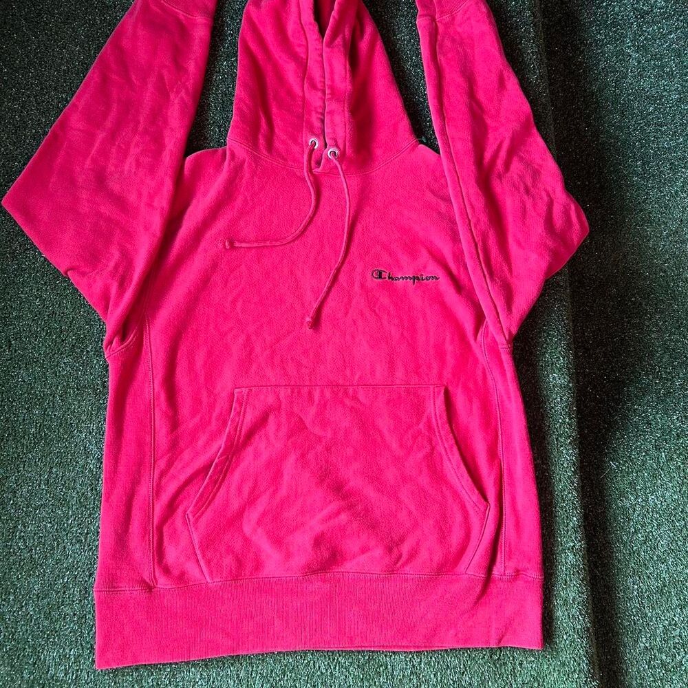 Champion Men's Red and Pink Hoodie